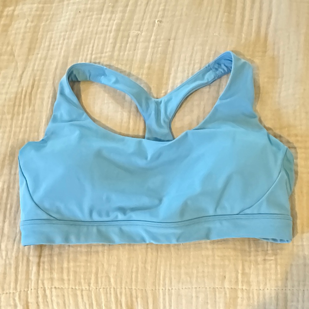Athleta Light Blue Racerback Sports Bra